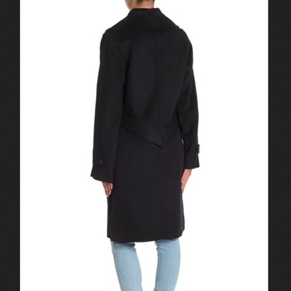 NEW Derek Lam 10 Crosby NAVY Wool blend coat sz M - Picture 4 of 13